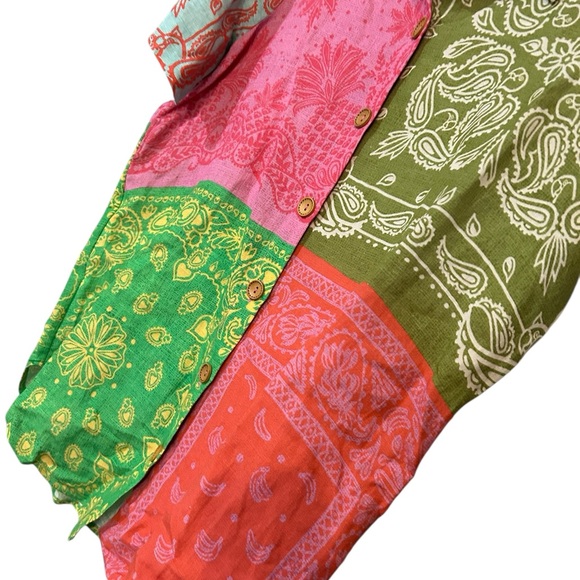 Farm x Anthropologie Surf Shirt Patchwork - Picture 3 of 5